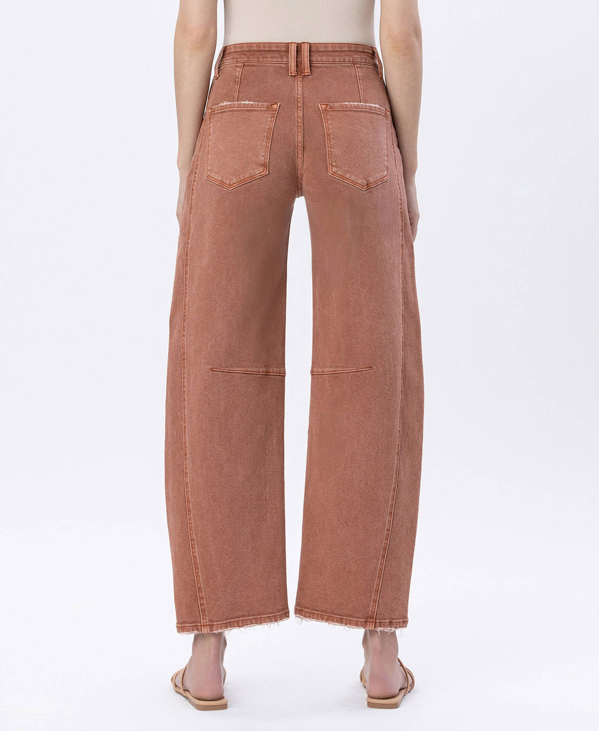 FLYING MONKEY HIGH RISE COPPER BARREL JEANS