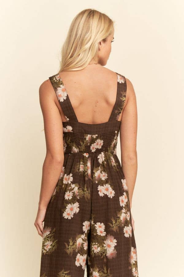 FLORAL RUFFLE JUMPSUIT