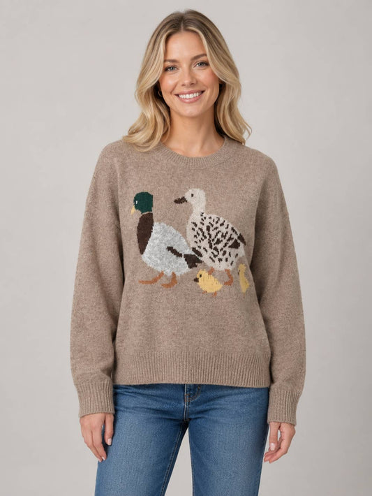 Duck Family Crewneck Sweater