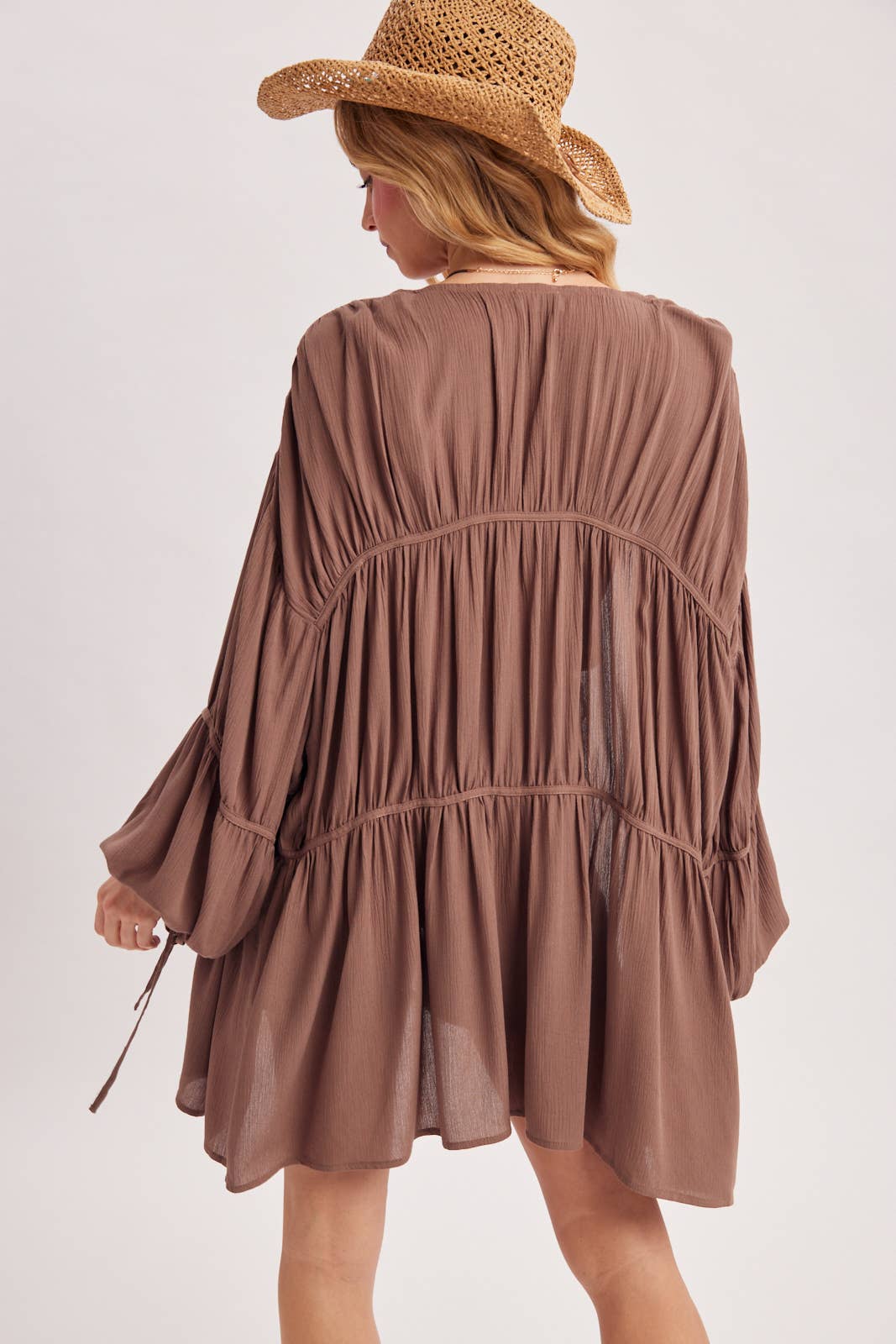 LIGHTWEIGHT BOHO OVERSIZED BALLOON SLEEVE KIMONO