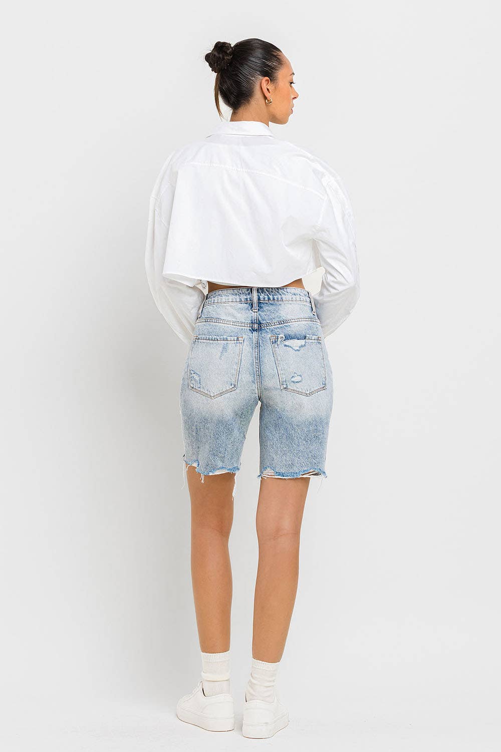 VERVET SUPER HIGH RISE BERMUDA SHORTS