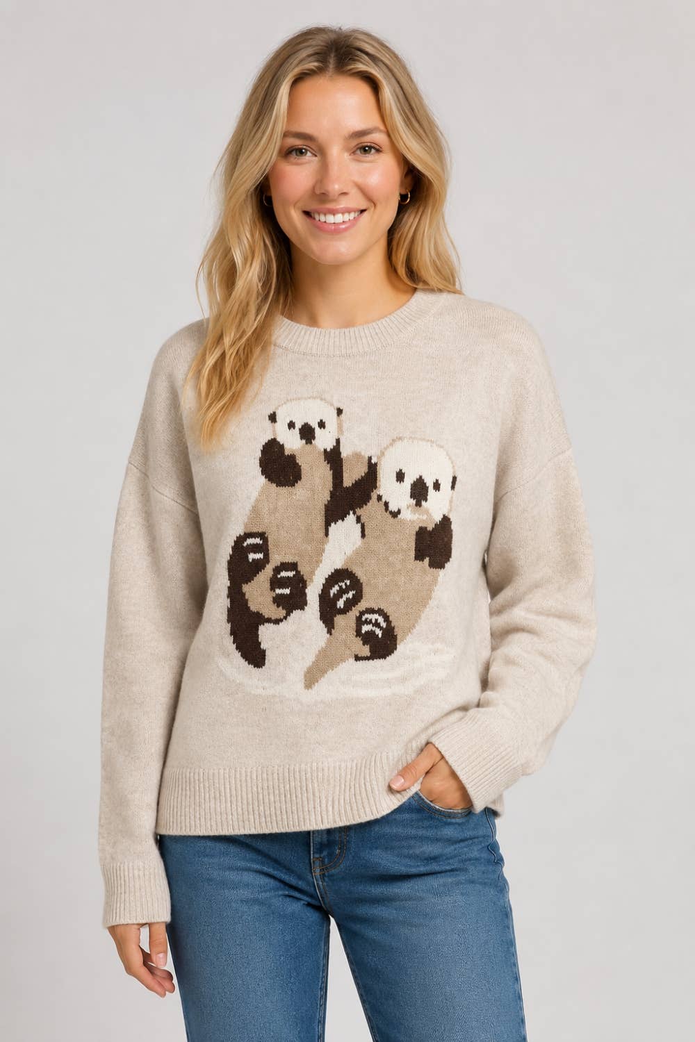 Sea Otter Graphic Sweater-