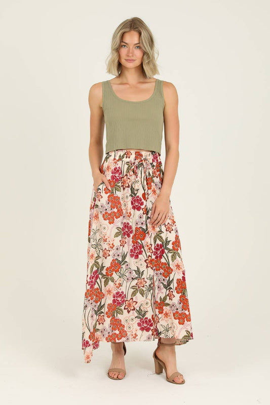 MAXI SKIRT WITH CENTER SLIT