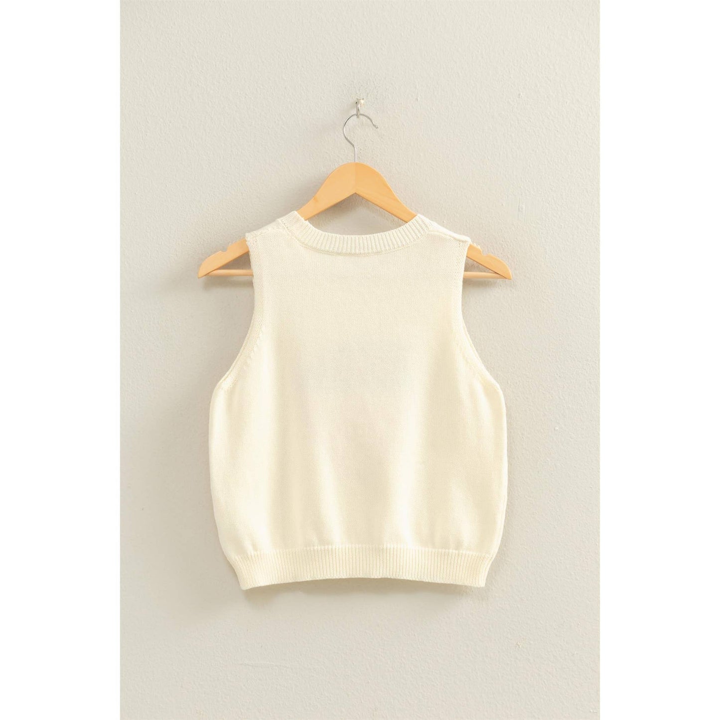 Strawberry Sleeveless Knit Top