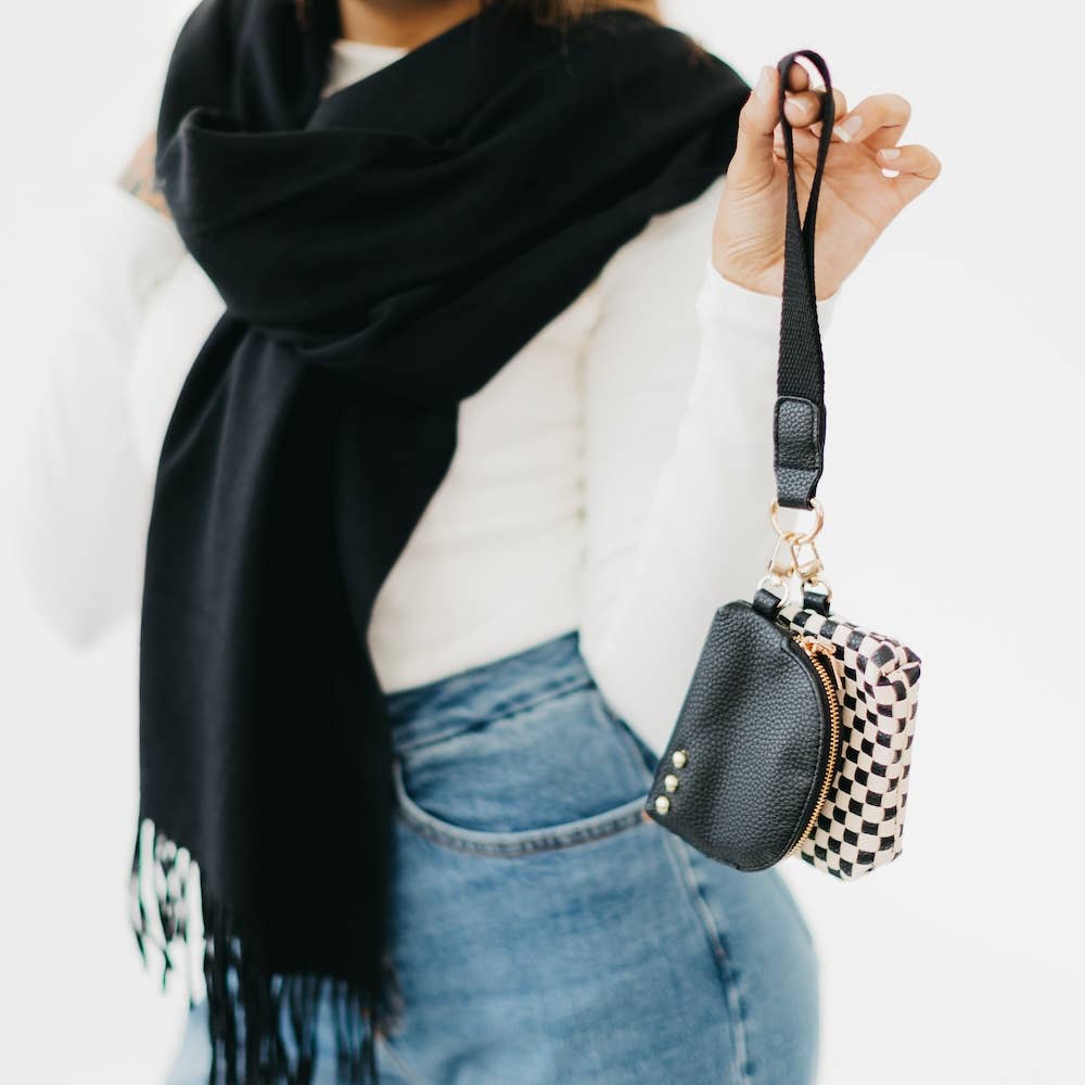 Wonderlust Woven Dual Pouch Wristlet 