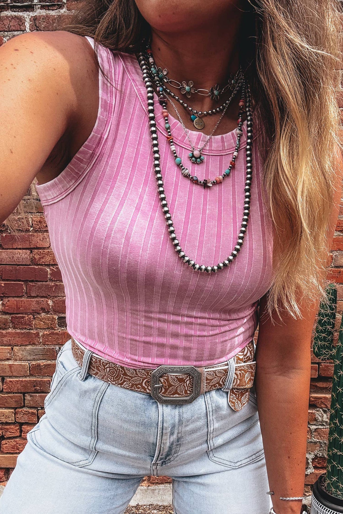 Ribbed Mineral Wash Tank Top