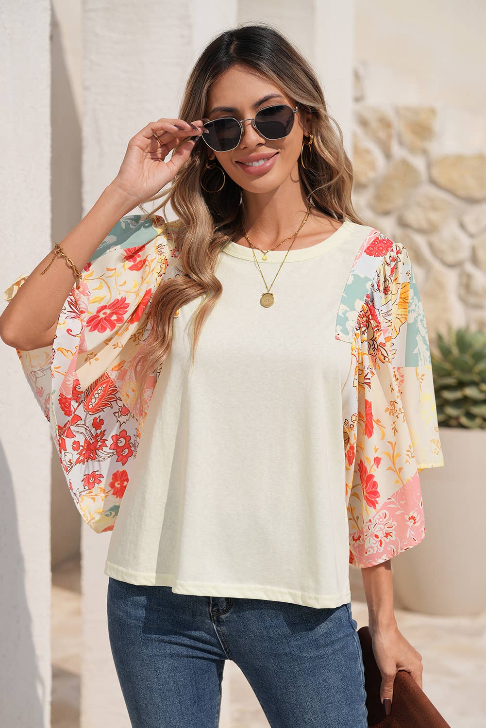 Floral Patchwork Blouse