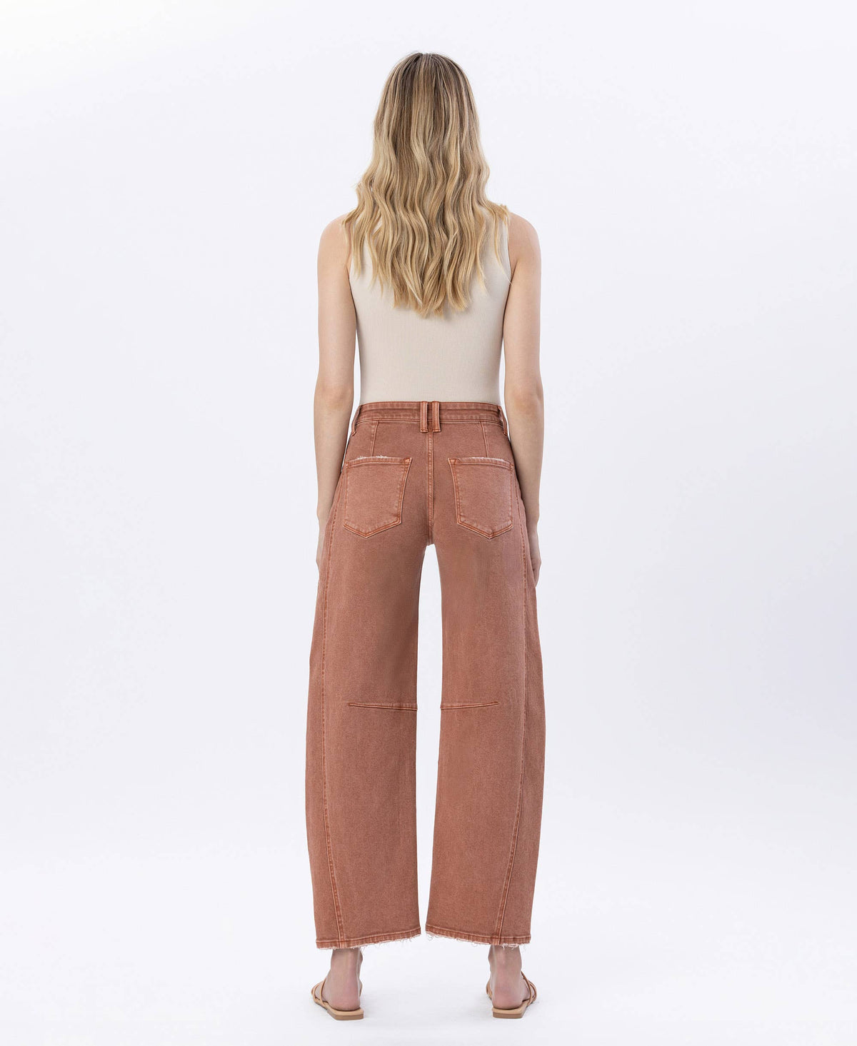 FLYING MONKEY HIGH RISE COPPER BARREL JEANS
