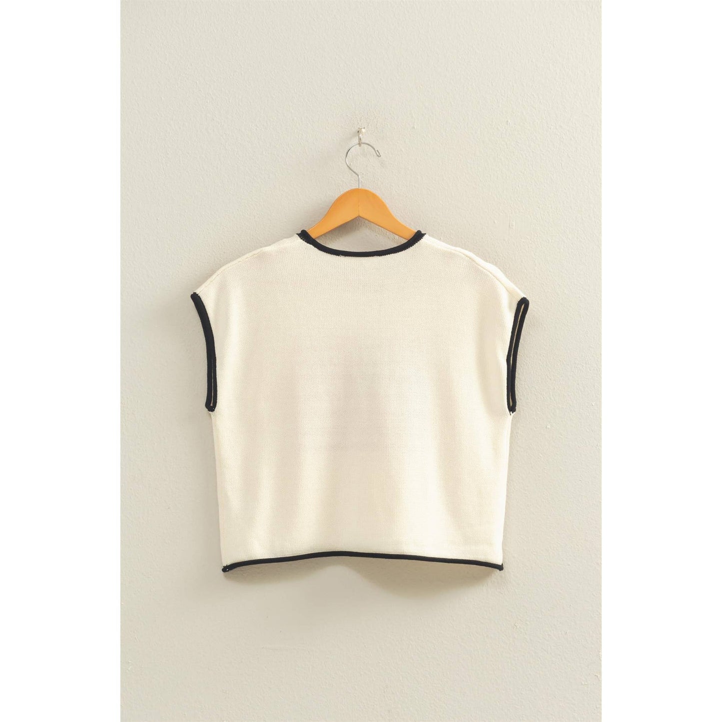 Rolled Hem Sleeveless Flag Graphic Top
