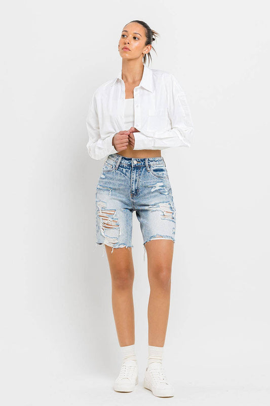 VERVET SUPER HIGH RISE BERMUDA SHORTS