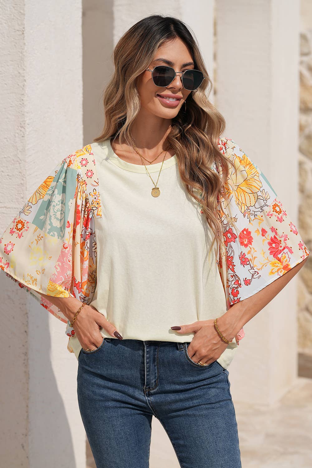 Floral Patchwork Blouse