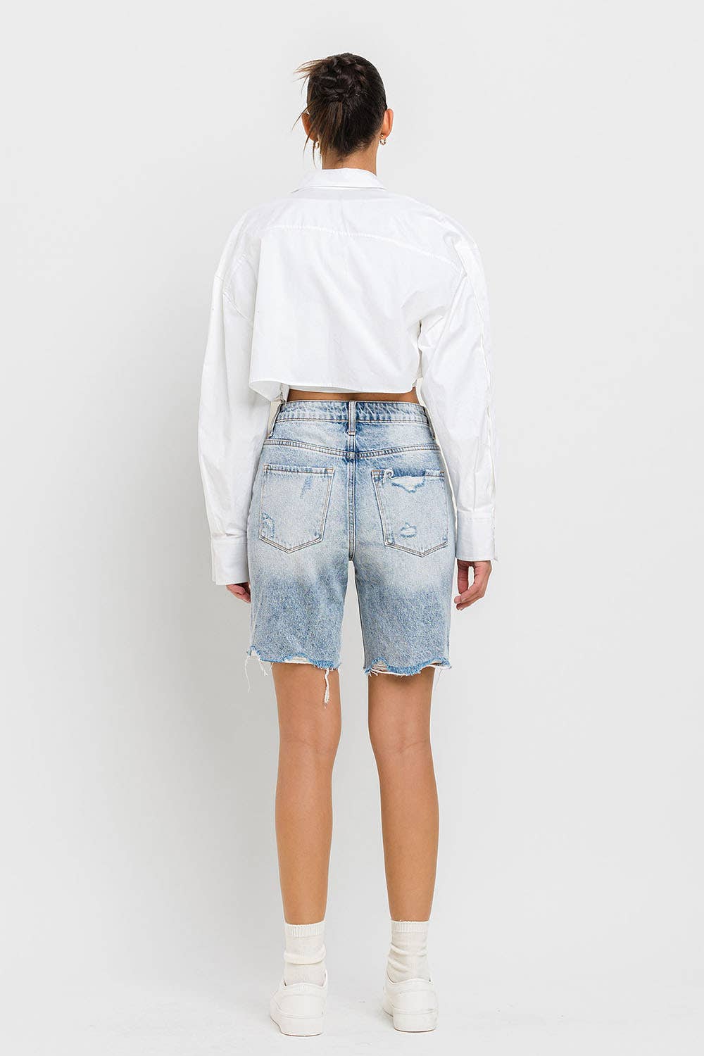 VERVET SUPER HIGH RISE BERMUDA SHORTS