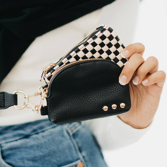 Wonderlust Woven Dual Pouch Wristlet 